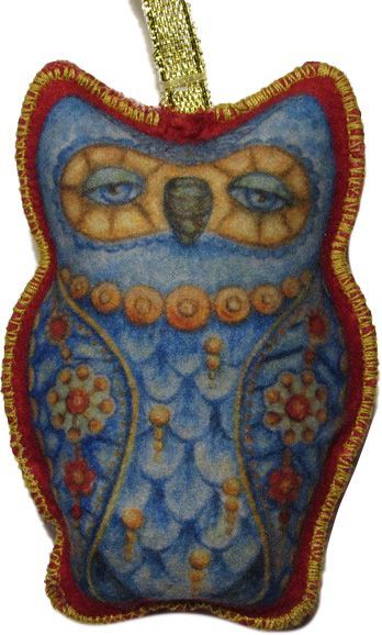 Підвіска фетрова Сова червона 8,5 см