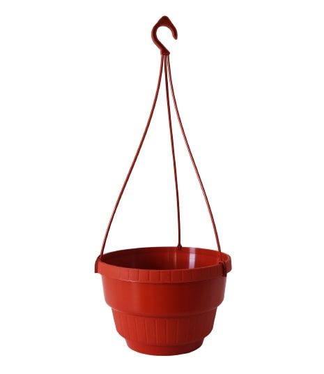 Горщик пластиковий ММ-Пласт Неон з підвіскою круглий 2,5 л теракот (N20/1) 