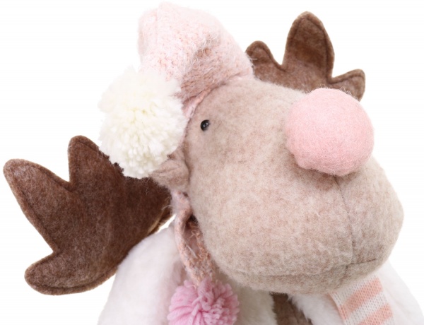 Декоративная фигура Decormaker Design стоячий лось розово-белый 66 см 