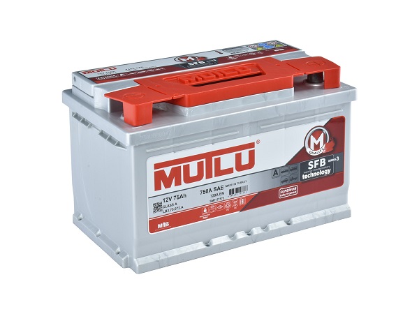 Автомобильный аккумулятор Mutlu 12V75Ah 720 EN R (LB3) SERIA 3, 276х175х190мм