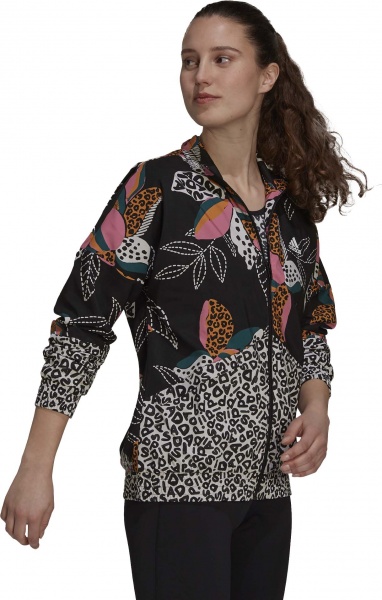 Вітрівка Adidas W FARM AOP WB GS6302 р.XS чорний