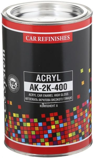 Автоемаль акрилова АК-400 CS System 1000 мл 601 Чорна