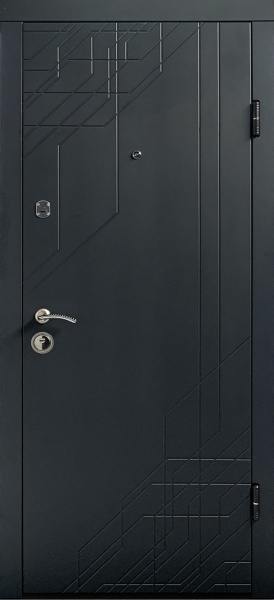 Дверь входная Министерство дверей КС антрацит / белый матовый 2050х860 мм правая