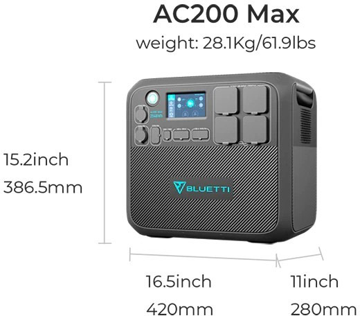 Зарядна станція BLUETTI AC200MAX (2048 Вт·год) 