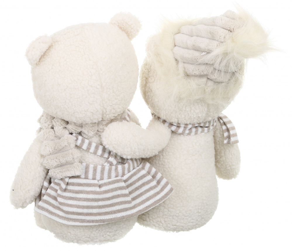 Декорация новогодняя семья мишек бежевый 35х41 см LF2233071