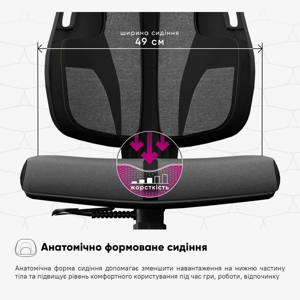 Кресло игровое Cyberlux V8 Fabric серый