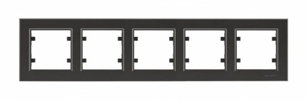 Рамка пятиместная Makel Karea горизонтальная дымчатый