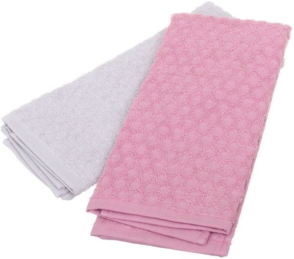 Набір рушників кухонних Aurora 2 шт. 40x60 см La Nuit сіро-рожевий 