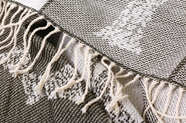 Плед дизайн 8 Рождественская коллекция 140x200 см серый с рисунком Ярослав 