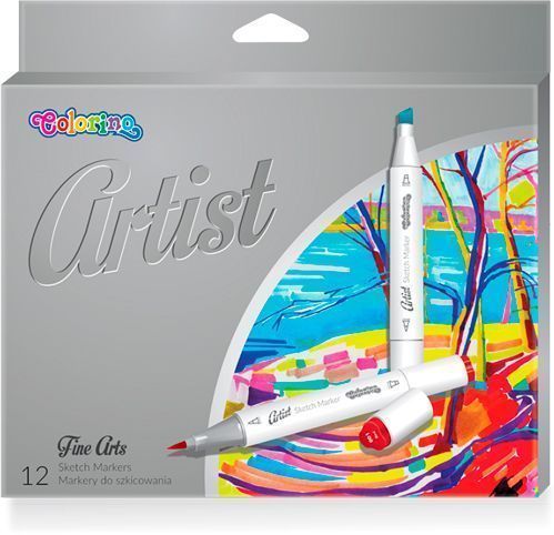 Набор маркеров Colorino Artist 1-5 мм 12 шт. 92470PTR разноцветный 