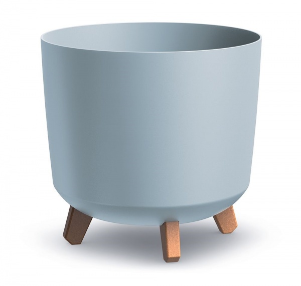 Горщик для квітів PRP Gracia Tubus 300 мм на ніжках світло-сірий круглий (64664-443) 