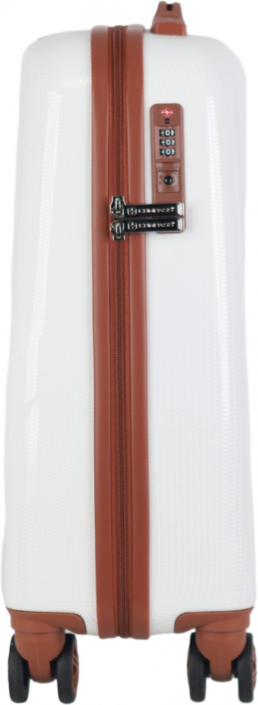 Чемодан Compass N1488 S белый 22x37,5x56,5 см