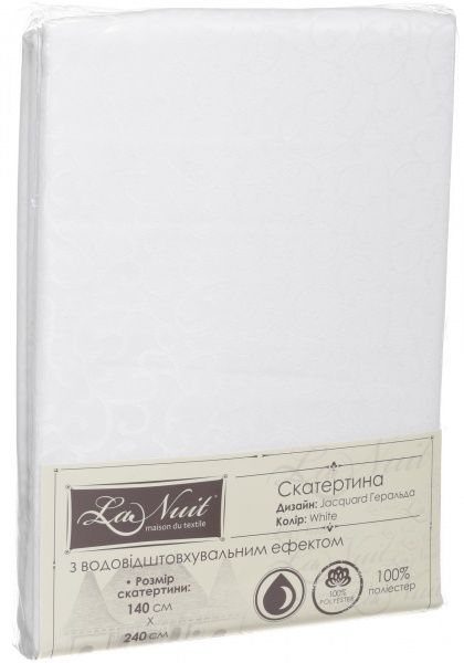 Скатерть Jacquard Геральда 140x240 см белый La Nuit 
