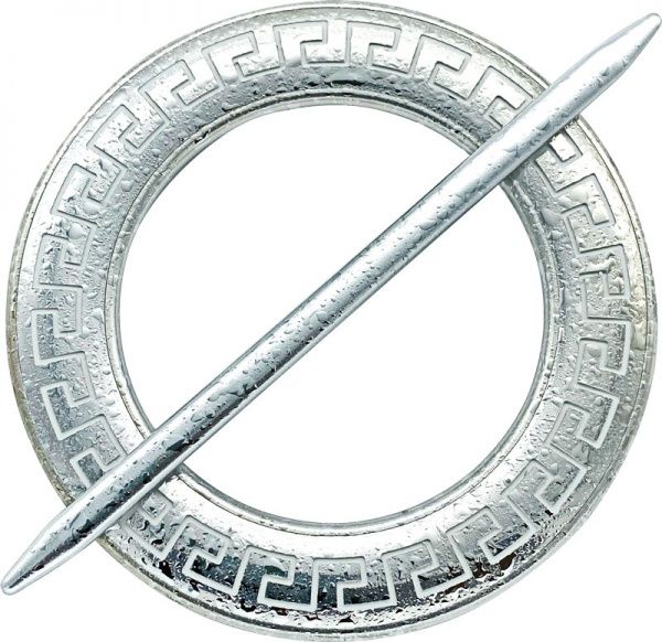 Декор Круг Афины d150 мм мокрое серебро С003-2а MISLT