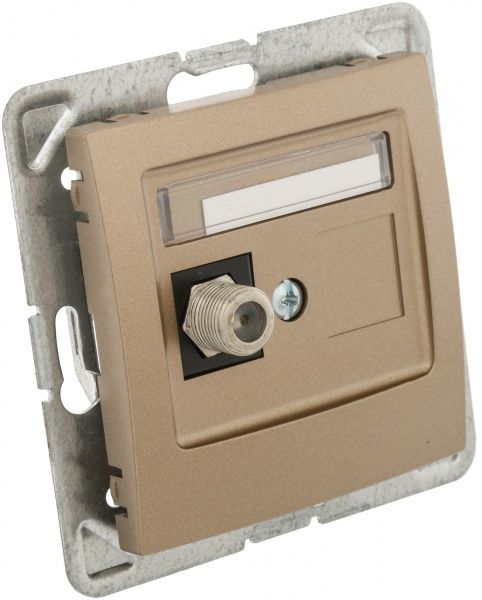 Розетка TV оконечная Ospel Impresja золотой