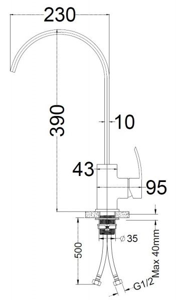 Смеситель для кухни Mixxen Тоскана MXIN0454