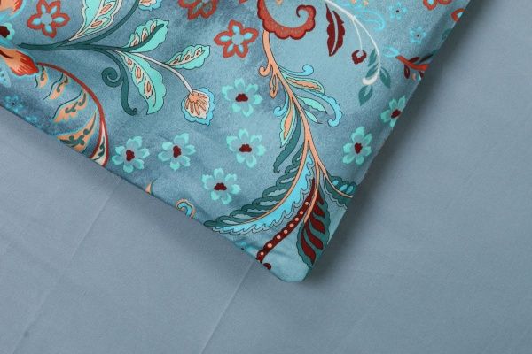 Комплект постельного белья Burano V1 семейный бирюзовый Granfoulard