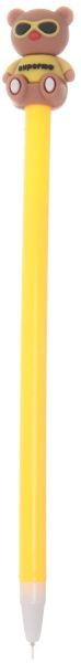 Ручка гелевая Фэшн мишка желтая 