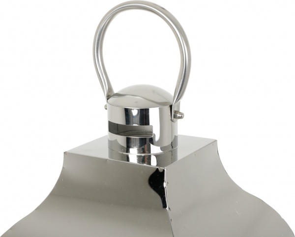 Підсвічник-ліхтар Jia 23х22х59 см сріблястий