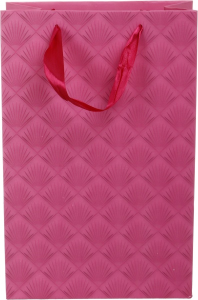 Пакет подарочный LL-1 D-1144 розовый узор ромбики с лаком