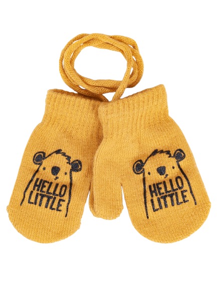 Рукавиці YO! р.10 гірчичний