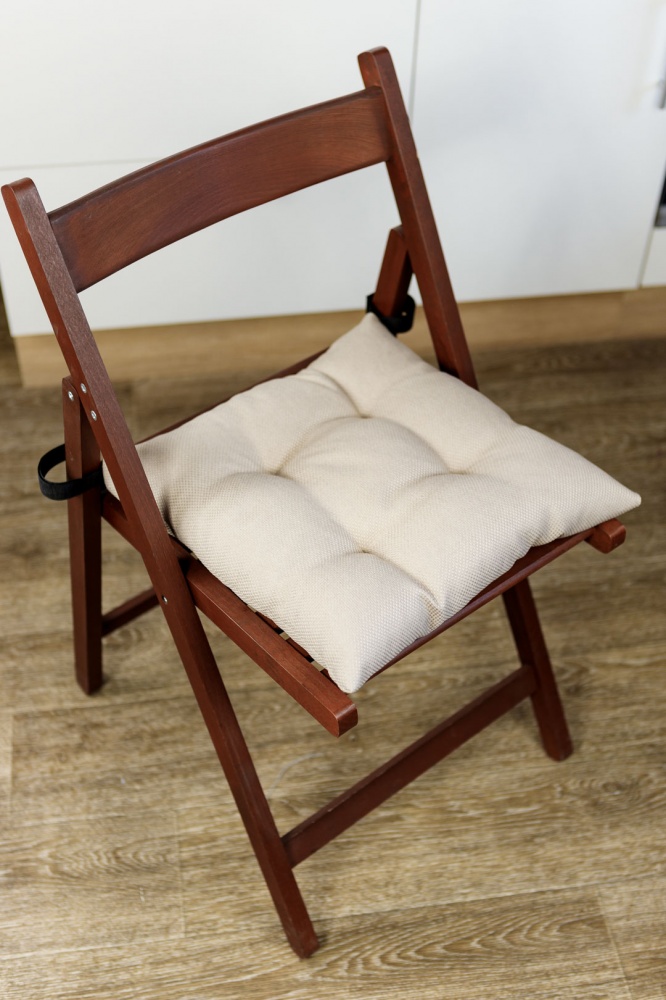 Подушка на стул 40х40 см LEON беж на липучке Прованс