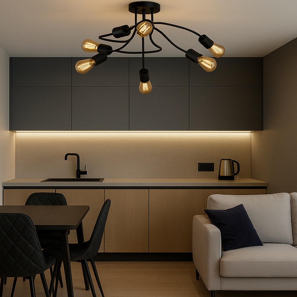 Люстра TK Lighting FADO 2584 6x15 Вт E27 черный