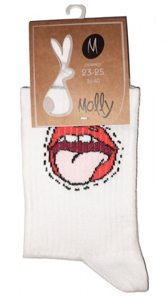 Шкарпетки Молли Губки №1 р. 23-25 білий 1 пар 