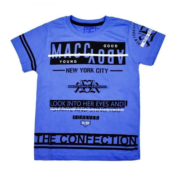 Футболка для девочки Macma р.140 синий 9024 