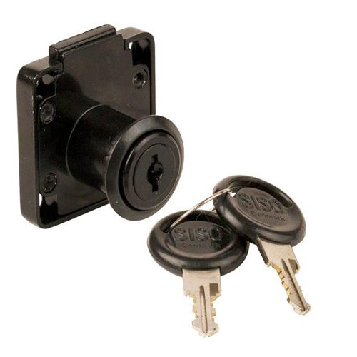 Замок меблевий квадрат чорний Siso 1 шт.