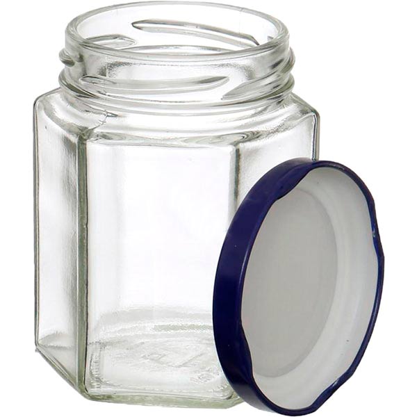 Банка для консервування з кришкою твіст-оф шестигранна 196 мл 