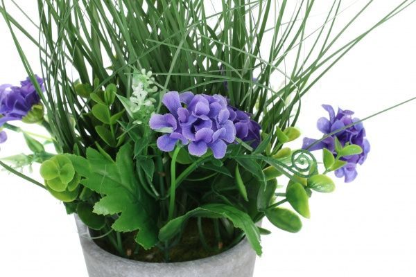 Квіткова композиція штучні рослини в горщику фіолетові JYS161-y1
