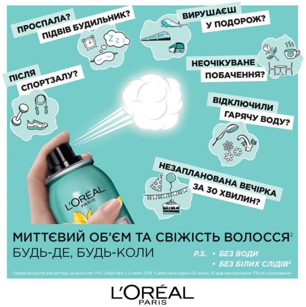 Сухой шампунь L'Oreal Paris Magic shampoo Трав’яний коктейль 200 мл 