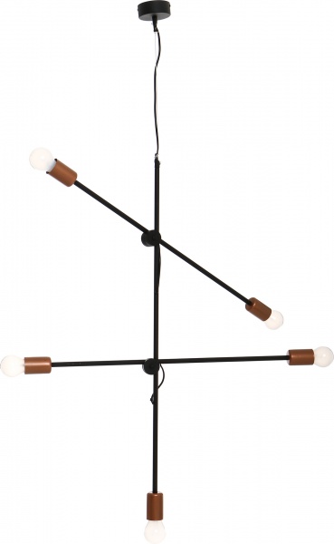 Підвіс Nowodvorski Sticks 5x60 Вт E27 мідний/чорний 6270 