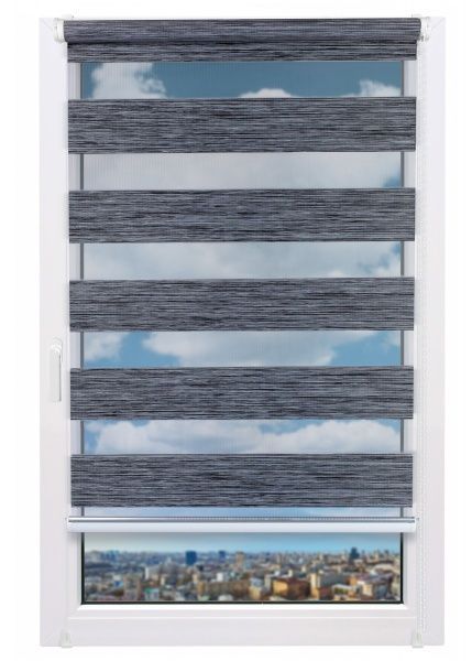 Ролета день-ніч Delfa Натур 73x160 см графіт 