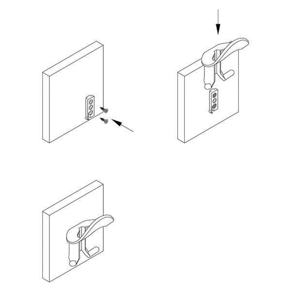 Крючок мебельный Ferro Fiori М 6080 черный матовый 74373