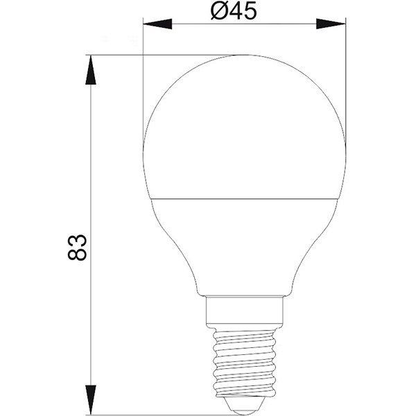 Лампа світлодіодна IEK ECO 5 Вт G45 матова E14 220 В 3000 К 