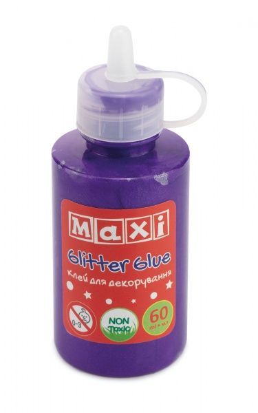 Клей для декорування з блискітками перламутр Maxi, 60 мл, фіолетовий