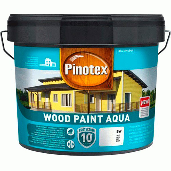 Фарба Pinotex WOOD PAINT AQUA BW білий напівмат 2,5 л