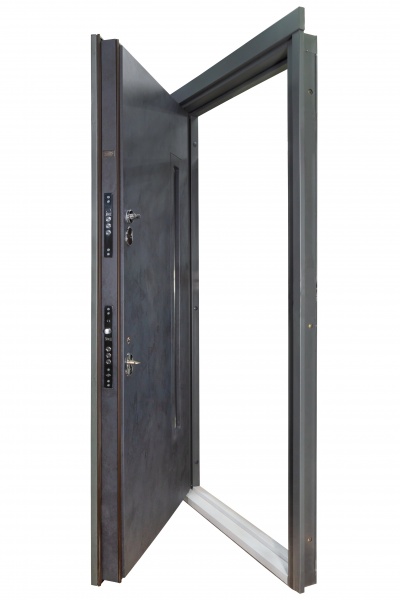 Двері вхідні Булат Термо House - 705 склопакет антрацит 2050x950 мм ліві