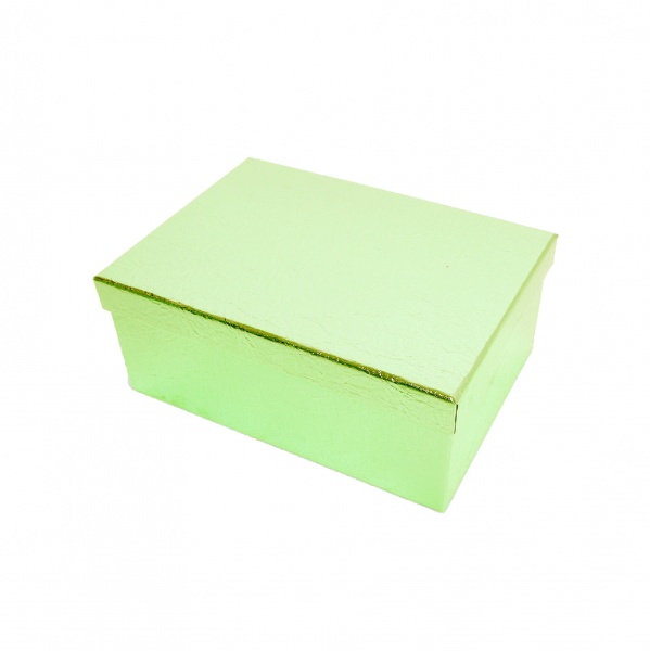 Коробка подарункова прямокутна кожа зелена 25х18х10,5 см 111033104