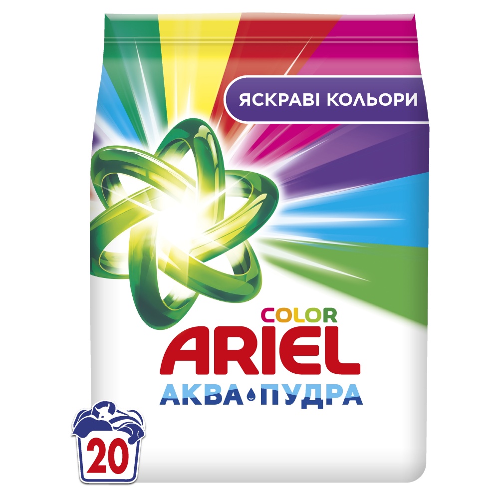 Стиральный порошок для машинной и ручной стирки Ariel Аква-Пудра Color 3 кг
