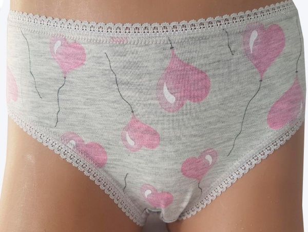 Трусики для девочек Bibo р.92 серый с розовым 11129 