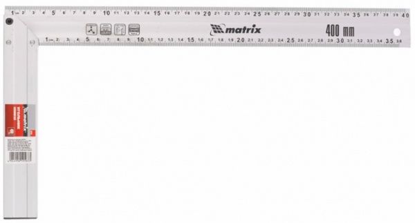 Угольник MTX 400х180 мм Алюминиевый, литой 324749