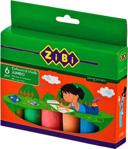 Крейда кольорова 6710-99 6 шт. ZiBi