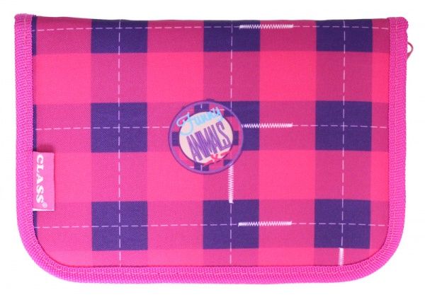 Пенал 1 отворот Funny Animals 99103 CLASS розовый