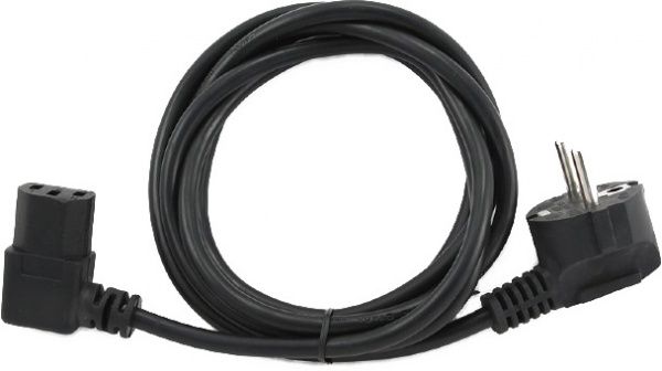 Кабель Cablexpert силовий 1,8 м чорний (PC-186A-VDE) CEE7/7-C13 кутовий VDE, 3х0,75 мм кв 