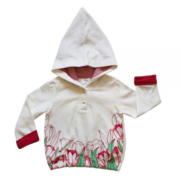 Комплект для девочек Colibri молочный/с принтом р.74 G7071 