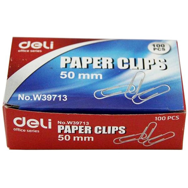 Скріпки Deli 39713 мікс 50 мм 100 шт