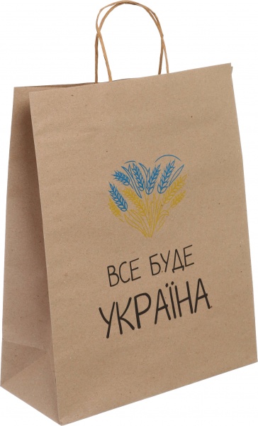 Пакет паперовий ХL Серце крафт Gift K